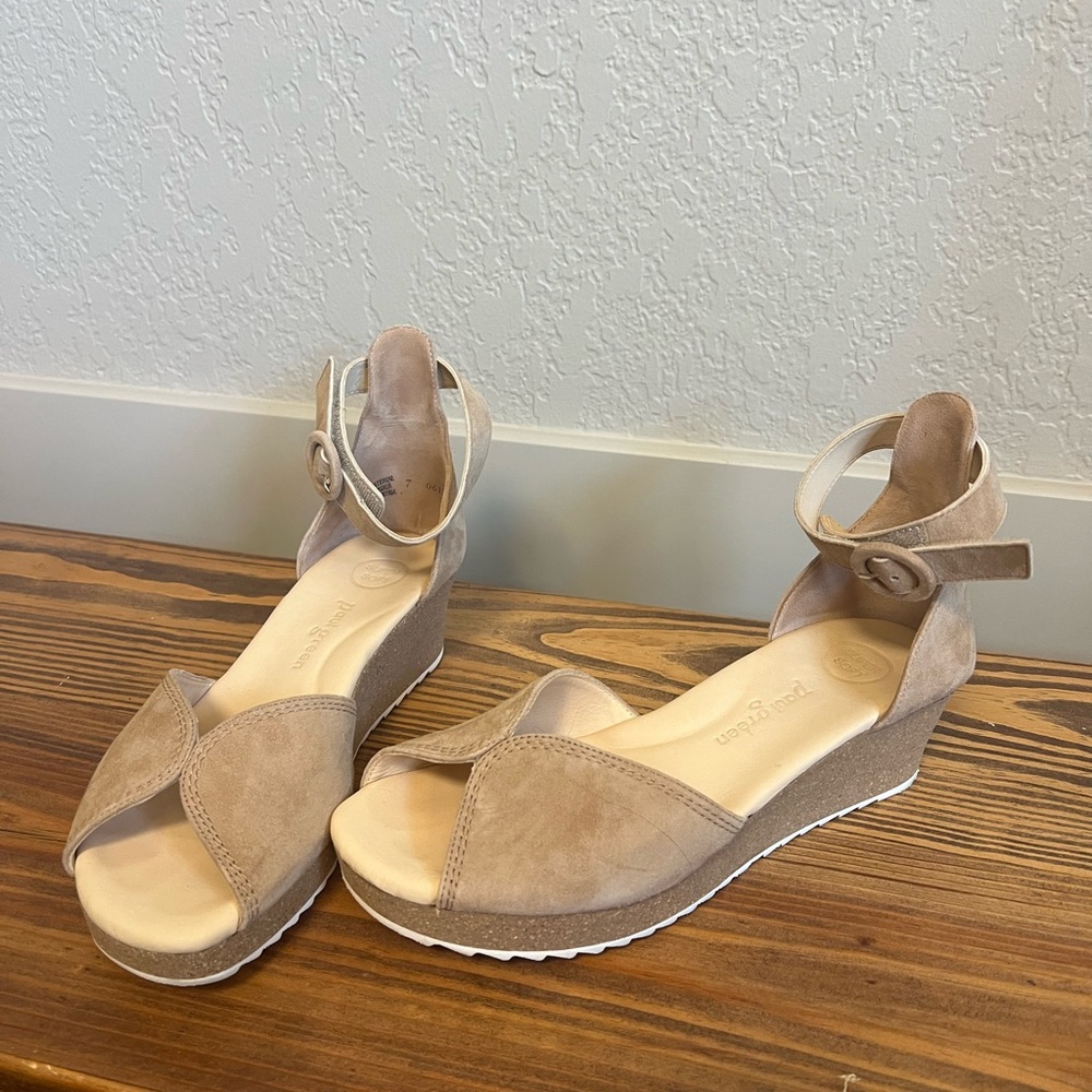 Paul Green Venice wedge Dakar suede size 9.5